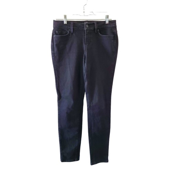 LOFT Modern Skinny Jeans Black Low-Rise 5 Pocket Design Stretch Sz 4 - Picture 1 of 4